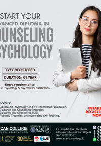 Advanced Diploma in Counseling Psychology